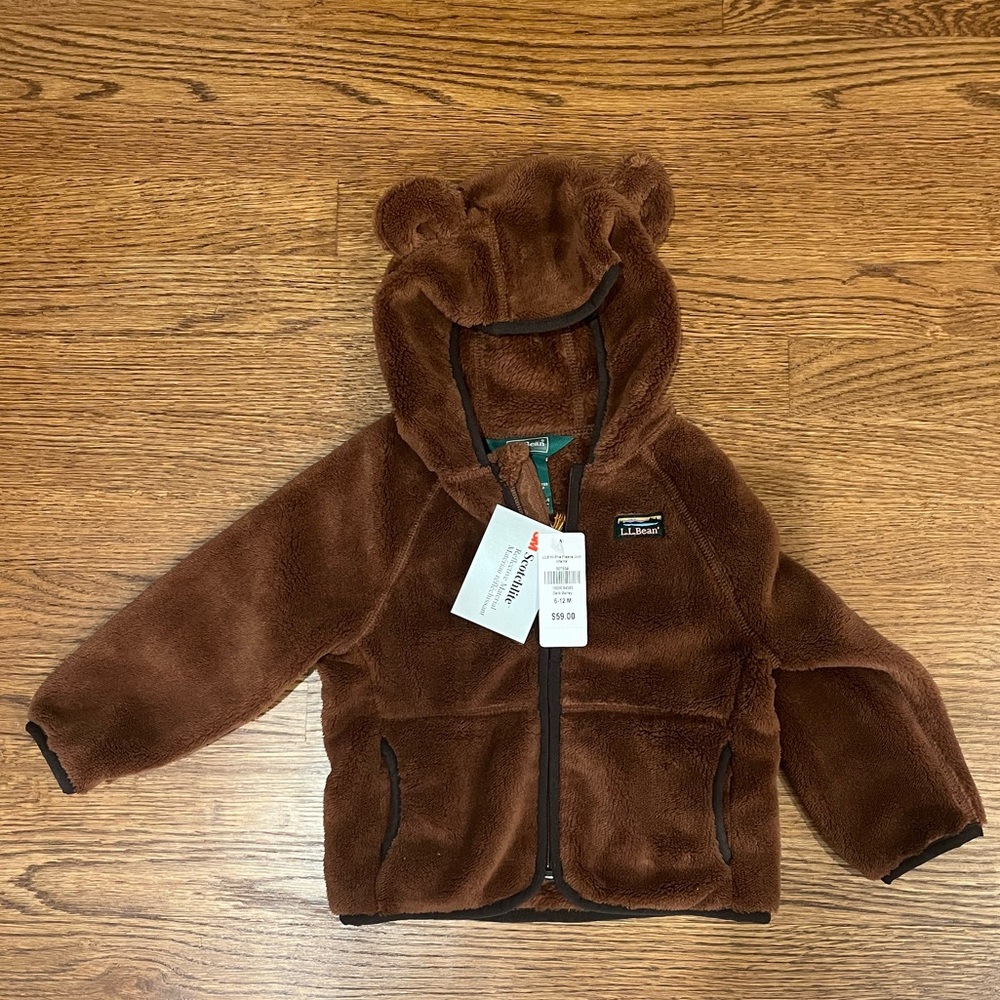 NWT 6-12m L.L. Bean Bear Jacket